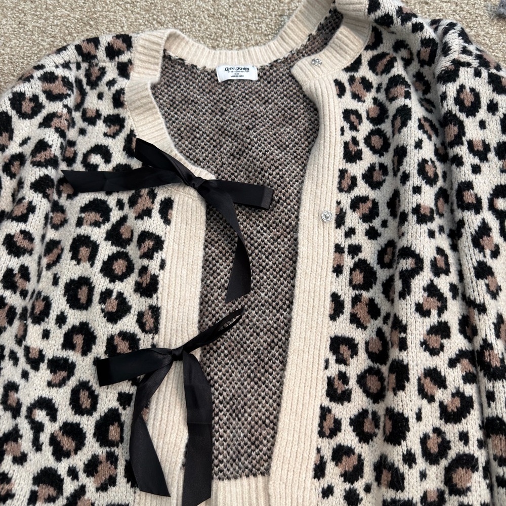 Leopard Print Button Down Cardigan